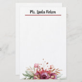 フローラ 便箋 (正面/裏面)