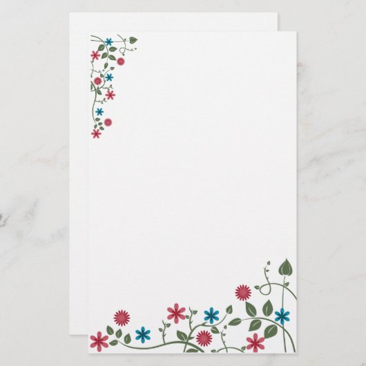 フローラ 便箋 (正面/裏面)