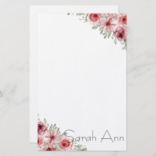 フローラ 便箋 (正面/裏面)