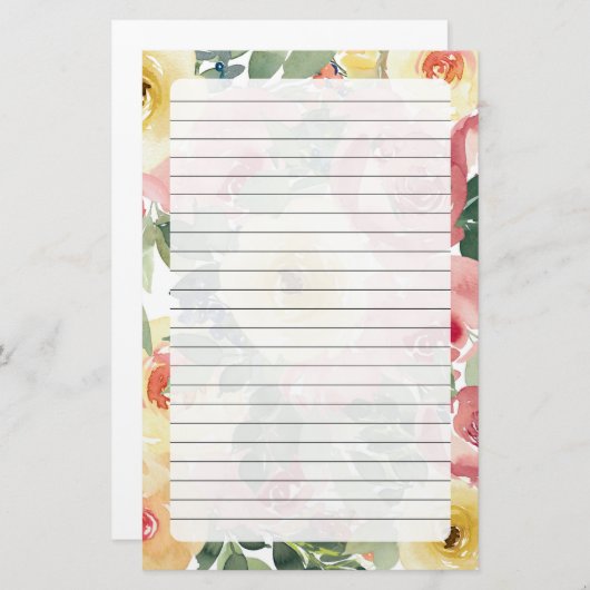 フローラ 便箋 (正面/裏面)