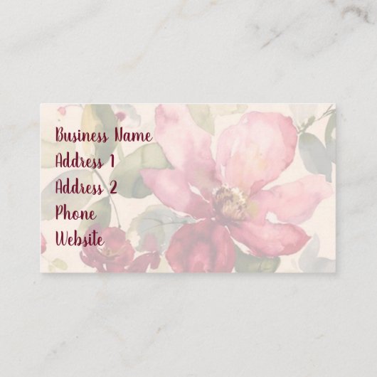 フローラ 名刺 (裏面)