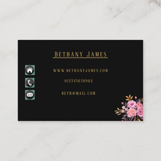 フローラ – 名刺 (裏面)