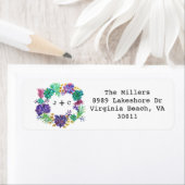 フローラ&多肉性リース差出人住所ラベル ラベル (インサイチュ)