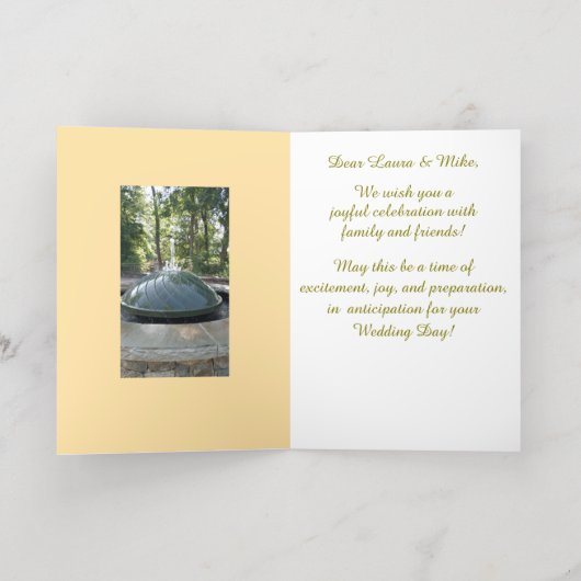 フローラ、婚約箔グリーティングカード 箔グリーティングカード (内側レイダウン)