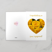 フローラ、婚約箔グリーティングカード 箔グリーティングカード (外側レイダウン)