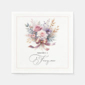 フローラ「彼女は一ファンシー人だ」1歳の誕生日パーティー スタンダードカクテルナプキン (正面)