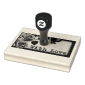 フローラ「愛と」ウッドハンドルの切手 ラバースタンプ (スタンプ)