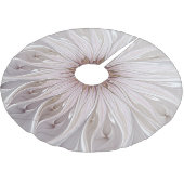 フローラ、抽象芸術モダンパステルフラワーフラクタルアート ブラッシュドポリエステルツリースカート (アングル)