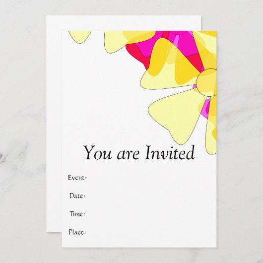 フローラ 招待状 (正面/裏面)