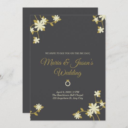 フローラ 招待状 (正面/裏面)