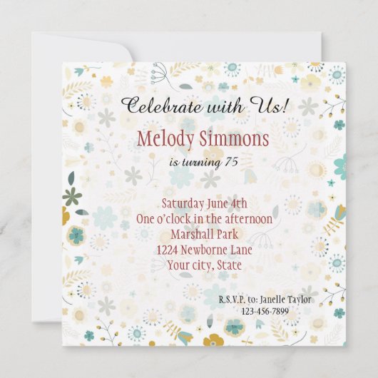 フローラ 招待状 (裏面)