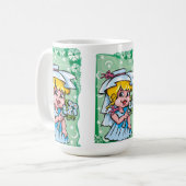 フローラ《星座》乙女座白い花 コーヒーマグカップ (正面左)