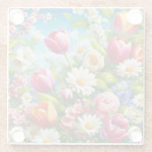 フローラ/春アートワーク ガラスコースター (裏面)