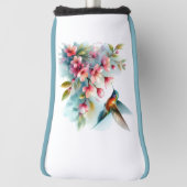 フローラ/春ハミングバードのアートワーク ゴルフヘッドカバー (回転90)