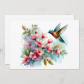 フローラ/春ハミングバードのアートワーク シーズンカード (正面/裏面)
