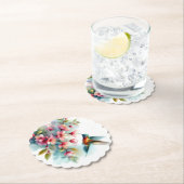 フローラ/春ハミングバードのアートワーク ペーパーコースター (インサイチュ)