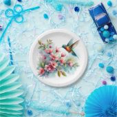 フローラ/春ハミングバードのアートワーク ペーパープレート (パーティー)