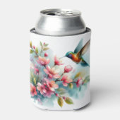 フローラ/春ハミングバードのアートワーク 缶クーラー (缶正面)