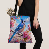 フローラ/春ブルーJayアート トートバッグ (クローズアップ)