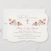 フローラ|最初のコミュニオン招待状 招待状 (正面)