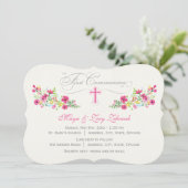 フローラ|最初のコミュニオン招待状 招待状 (スタンド正面)