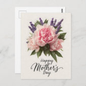 フローラ「母の日おめでとう」あいさつ ポストカード (正面/裏面)