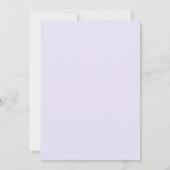 フローラ、水彩のスミレ婚約パーティ 招待状 (裏面)