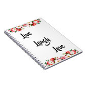 フローラ「生きる、笑う、愛エレガント」 ノートブック (右側)