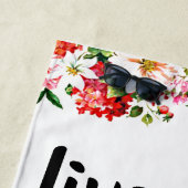 フローラ「生きる、笑う、愛エレガント」 ビーチタオル (インサイチュ)