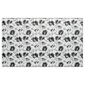 フローラ、白黒 ファブリック (ヤード)