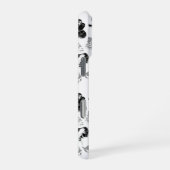 フローラ、白黒 iPhoneケース (右側面)