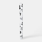 フローラ、白黒 iPhoneケース (左側面)