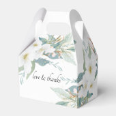 フローラ、白、結婚の箱ギフトボックス フェイバーボックス (裏面サイド)