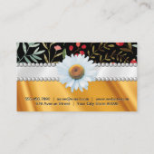 フローラ |真珠と金ゴールド絹の呉服屋 名刺 (裏面)