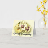 フローラ「私の最も深い悔やみや弔慰」同情カード カード (黄色い花)