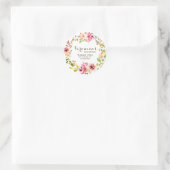 フローラ |第80誕生日グリーンサンキュー| ラウンドシール (バッグ)