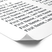 フローラ、結婚緑の12テーブル座席表 ポスター (角)