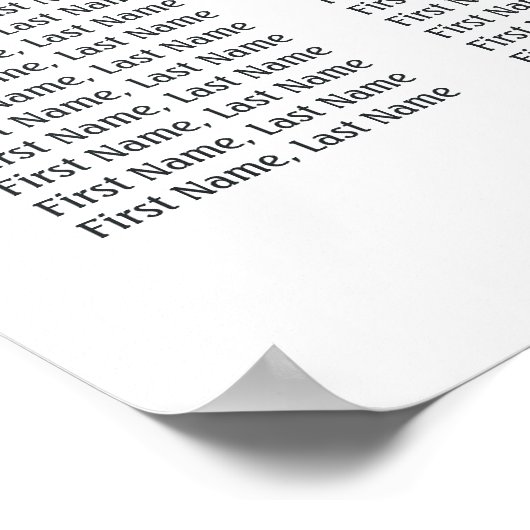 フローラ、結婚緑の8テーブルの座席表 ポスター (角)