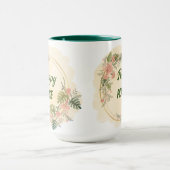 フローラ、緑と黄色の幸せな場所、カスタマイズ可能 マグカップ (中央)