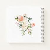 フローラ、緑の葉のベビーシャワー渦巻き型ノートブック ノートブック (裏面)