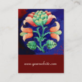 フローラ，緑の赤い青いオレンジ 名刺 (裏面)