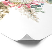 フローラ、花モノグラム姓結婚の贈り物 ポスター (角)