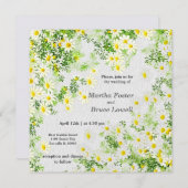 フローラ、葉白デイジー招待状 (正面/裏面)