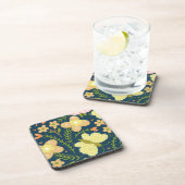 フローラ、蝶と魅力シームレスエレガント コースター (右側)