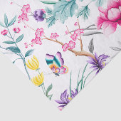 フローラ&蝶パターンティッシュペーパー 薄葉紙 (詳細)