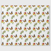 フローラ（蝶） ラッピングペーパー (フラット)