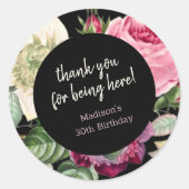 フローラ |誕生日ありがとうございました ラウンドシール (正面)