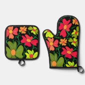 フローラ 鍋つかみ&鍋敷きセット (正面)