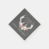 フローラ〔雄ジカの〕枝角シャルボインスパイア結婚ード スタンダードカクテルナプキン (角)