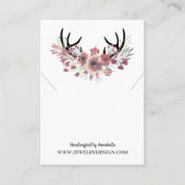 フローラ〔雄ジカの〕枝角ネックレスペンダントディスプレイカード 名刺 (正面)